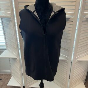 Lululemon Reversible Black and Gray Hooded Vest